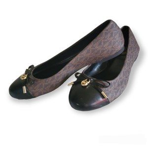 MICHAEL Michael Kors Melody Toe Cap Ballet Flat Brown/Black size 6M